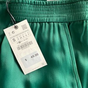 Zara Green Satin pants